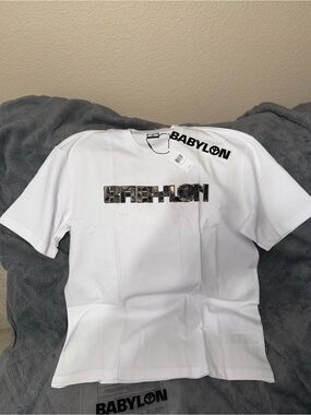 Men’s White Short-Sleeve Logo Tee